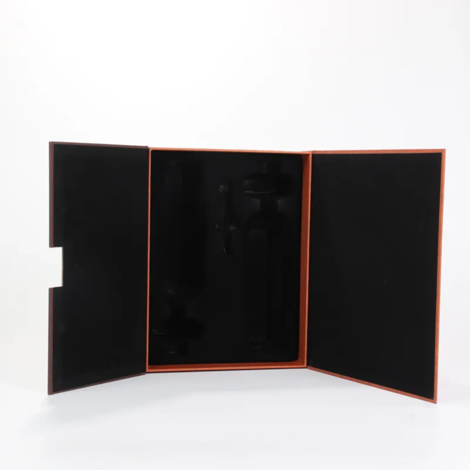 2-Bottle Cardboard Wine Gift Box with Leather-Texture Finish 5