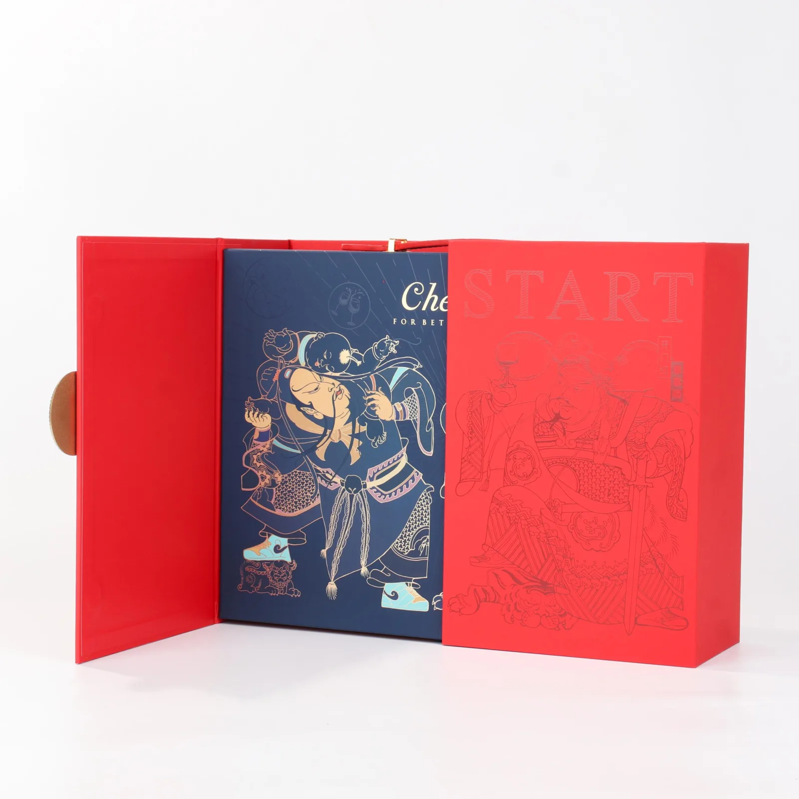 Luxury Double-Bottle Red Wine Gift Box for New Year 3