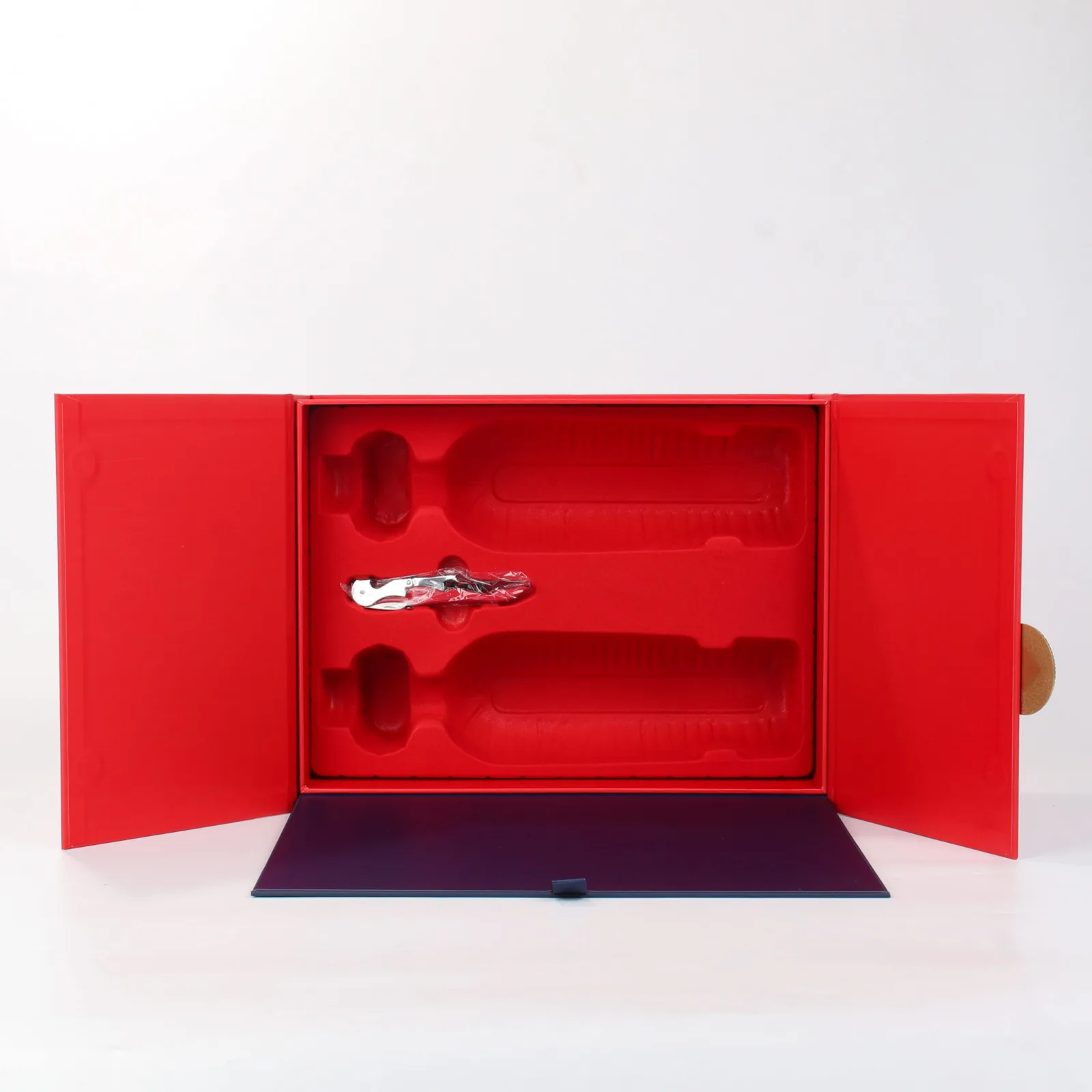 Luxury Double-Bottle Red Wine Gift Box for New Year 4