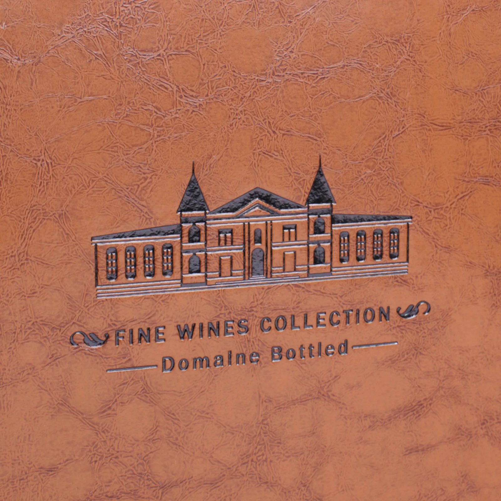 Faux Wood & Leather Double Wine Gift Box 3