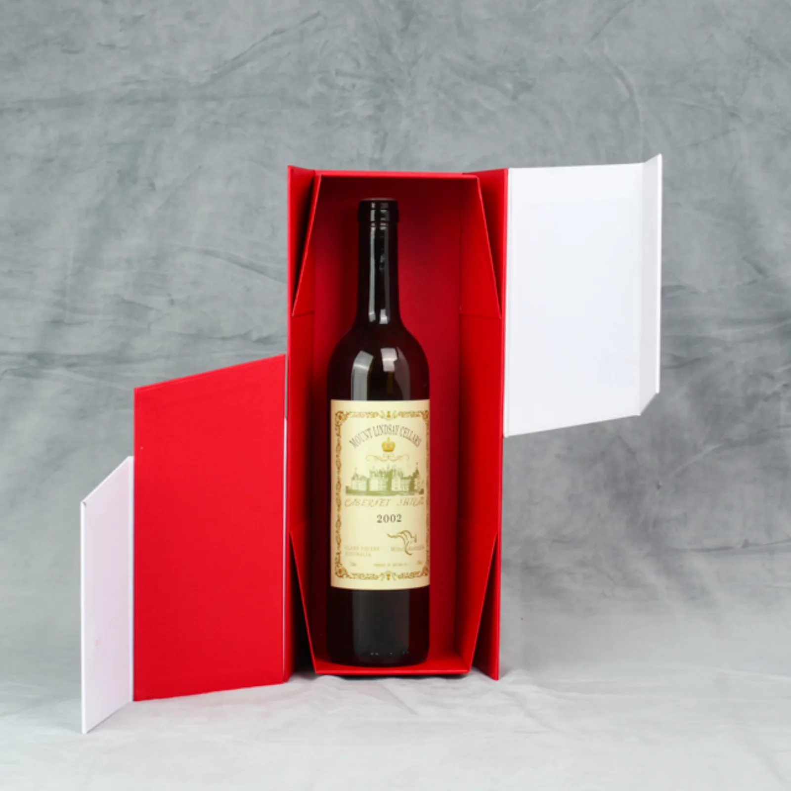 Foldable Magnetic Wine Gift Box for Single Bottle 3