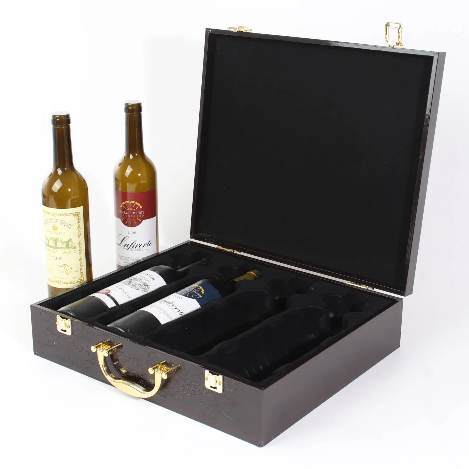 Luxury Wooden Wine Box with High Gloss Lacquer Finish