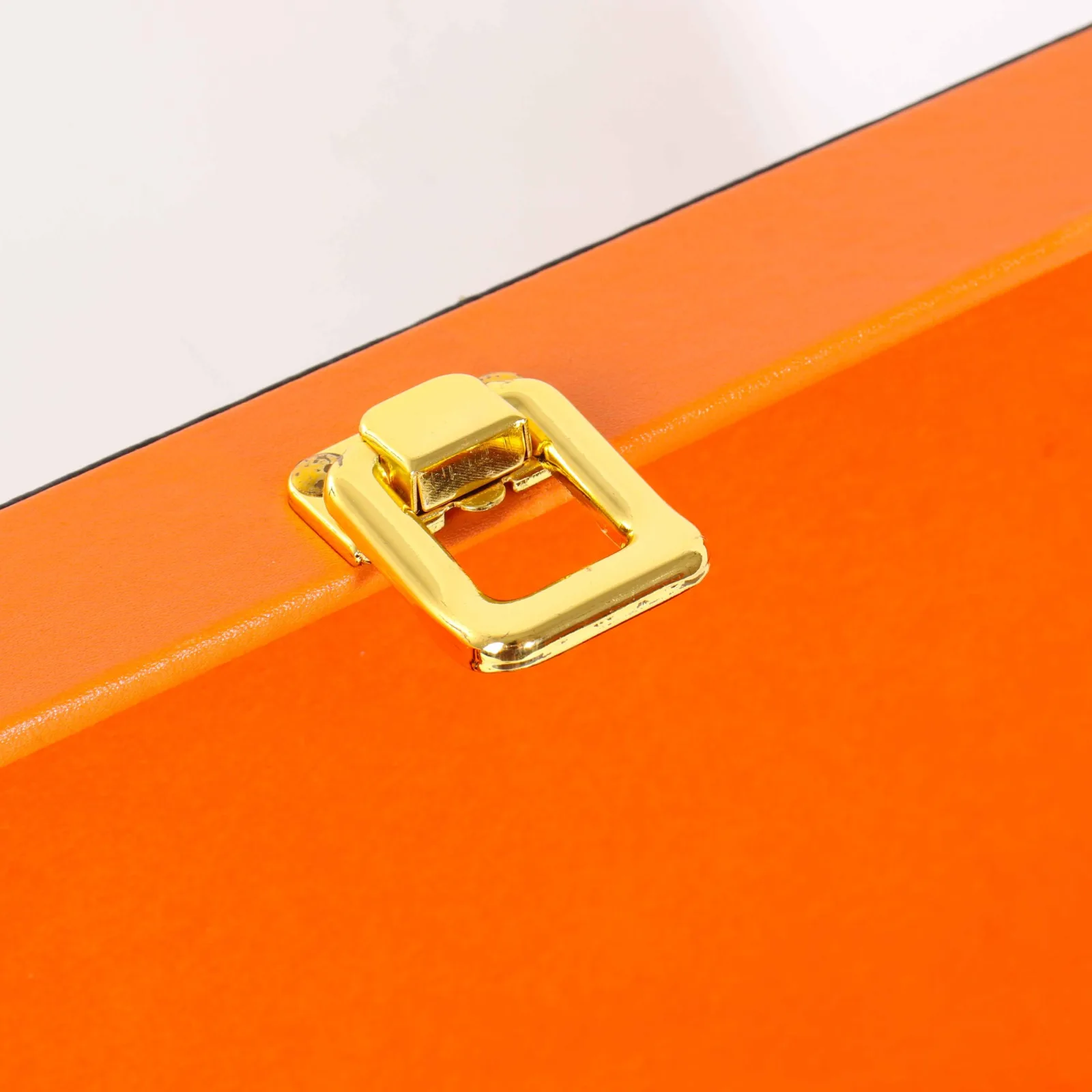 Orange Leather Double Wine Gift Box with Wine Tools 4