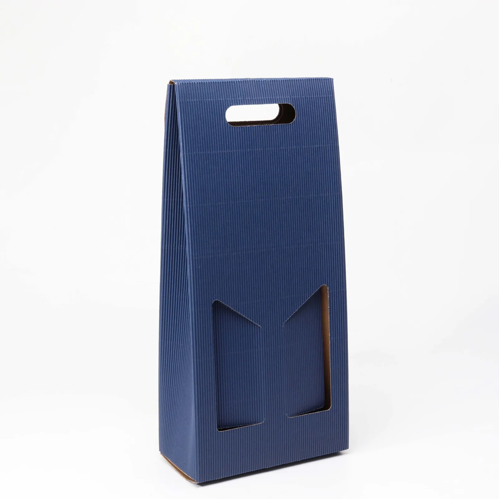 Recyclable Wine Shipping Boxes with Handle, 1-3 Bottles 2